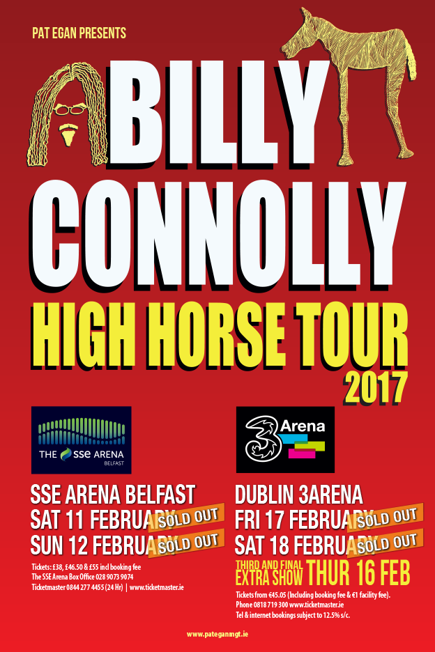 BILLY CONNOLLY HIGH HORSE TOUR 2017